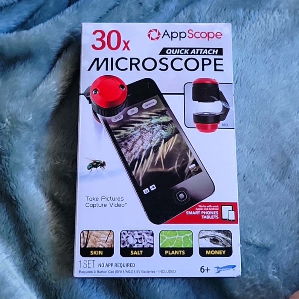 AppScope 30x quick attach microscope for iphone/android cameras